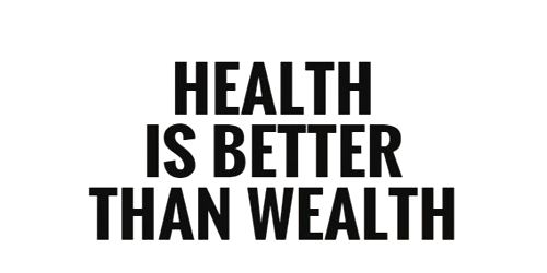 Your health is more valuable than gold