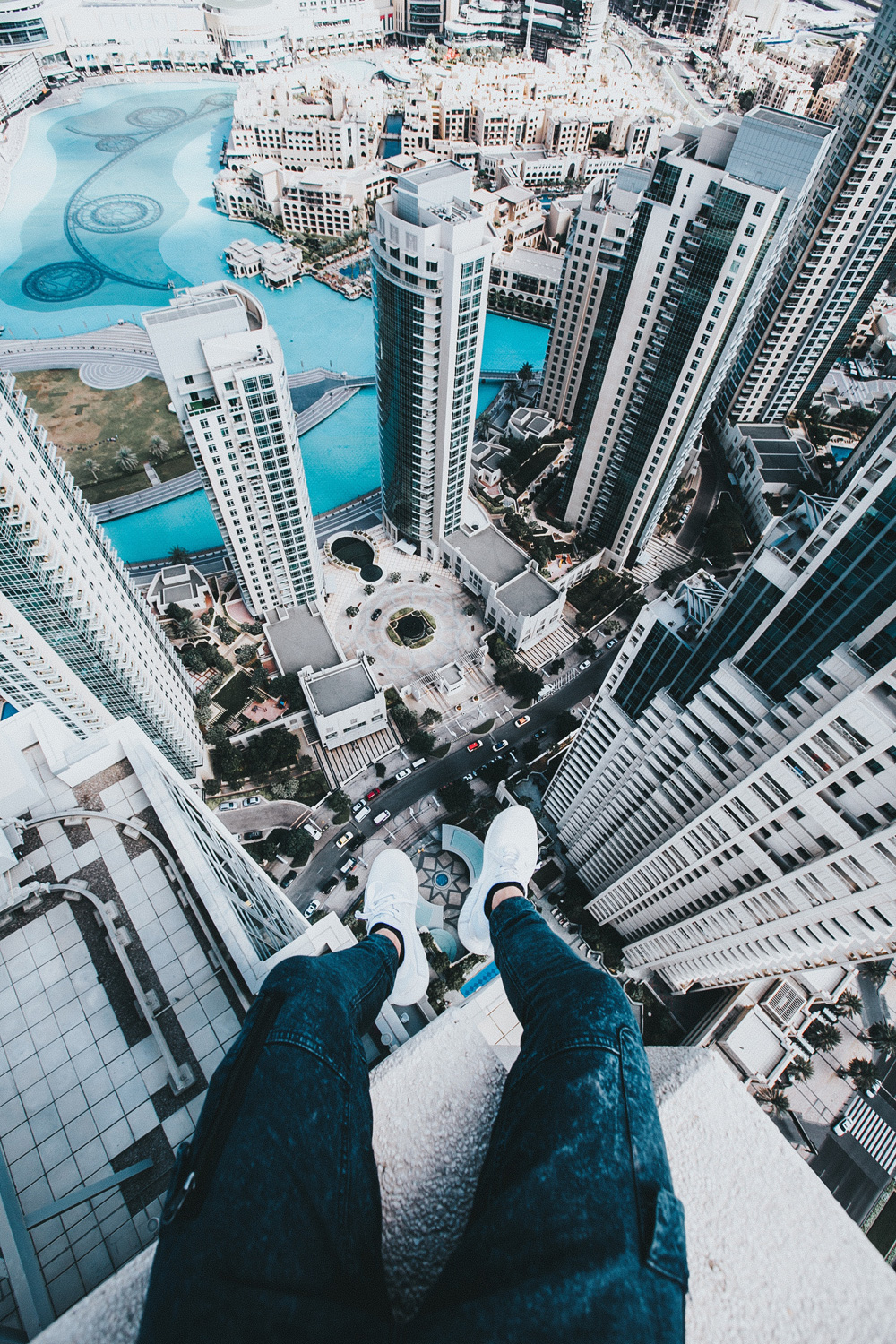 Bird’s-eye View of Building by a Man Standing